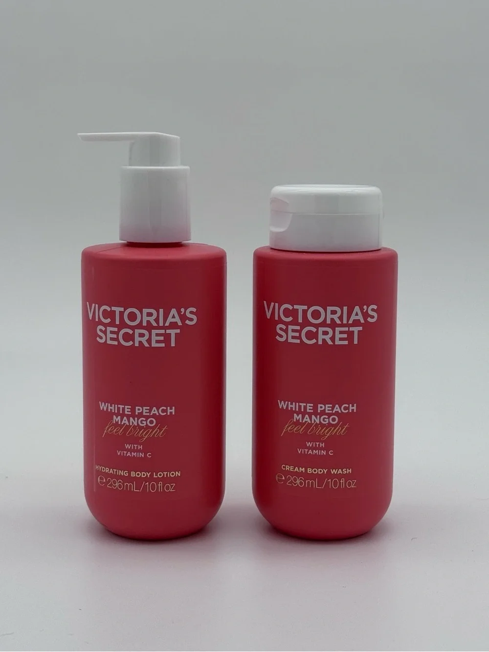 Victoria’s Secret White Peach Mango Feel Bright Body Lotion & Body Wash NWT